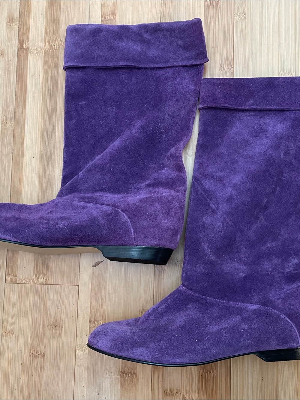 Plum Suede Boots